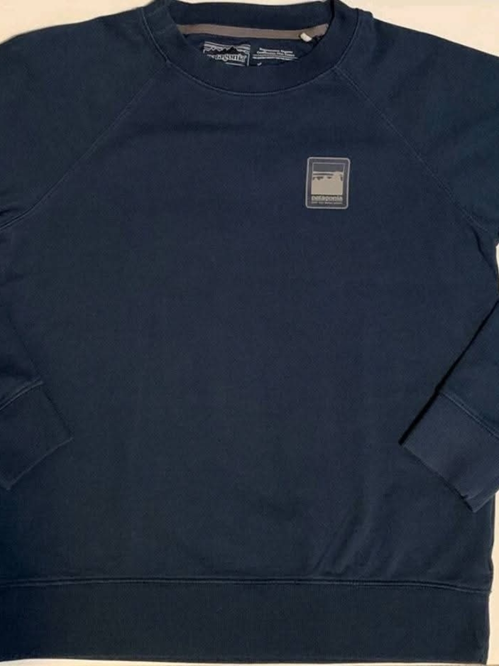 Patagonia Navy Crewneck Sweatshirt with Chest Logo